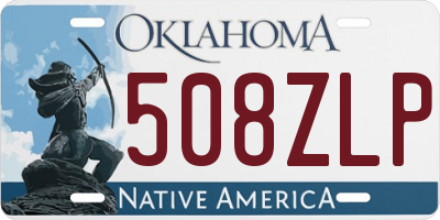 OK license plate 508ZLP