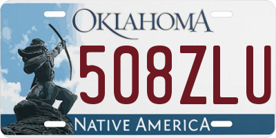OK license plate 508ZLU