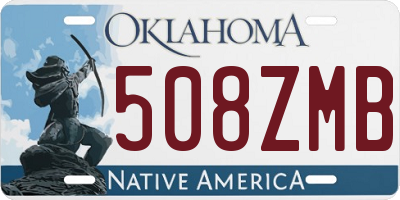 OK license plate 508ZMB