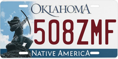 OK license plate 508ZMF