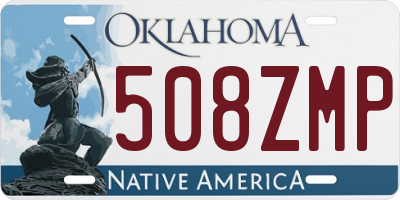 OK license plate 508ZMP