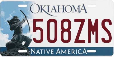 OK license plate 508ZMS
