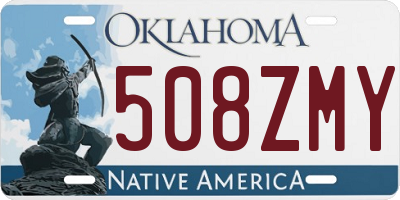 OK license plate 508ZMY