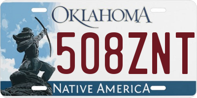 OK license plate 508ZNT