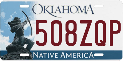 OK license plate 508ZQP
