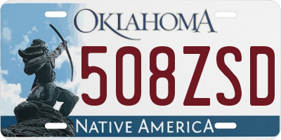 OK license plate 508ZSD