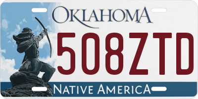 OK license plate 508ZTD