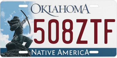 OK license plate 508ZTF