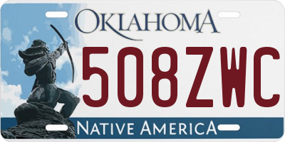 OK license plate 508ZWC