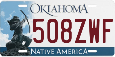 OK license plate 508ZWF