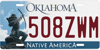 OK license plate 508ZWM