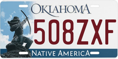 OK license plate 508ZXF