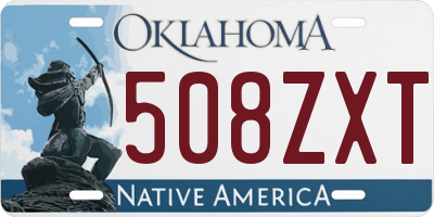 OK license plate 508ZXT