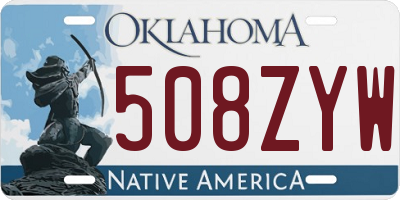 OK license plate 508ZYW