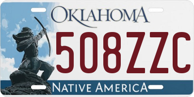 OK license plate 508ZZC