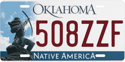 OK license plate 508ZZF