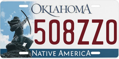 OK license plate 508ZZO