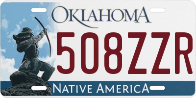 OK license plate 508ZZR