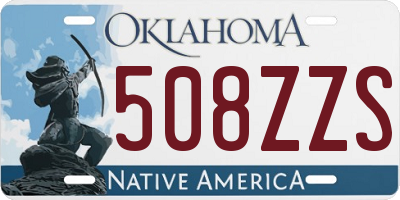 OK license plate 508ZZS