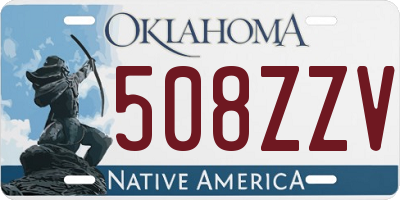 OK license plate 508ZZV