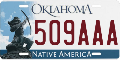 OK license plate 509AAA