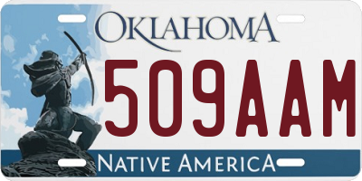 OK license plate 509AAM