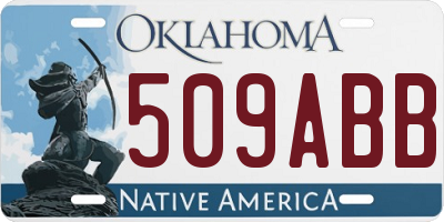 OK license plate 509ABB