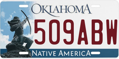 OK license plate 509ABW