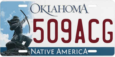 OK license plate 509ACG