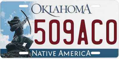 OK license plate 509ACO