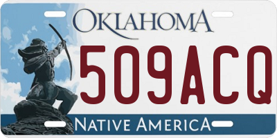 OK license plate 509ACQ