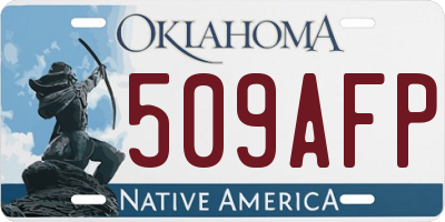OK license plate 509AFP