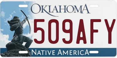 OK license plate 509AFY