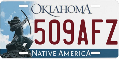 OK license plate 509AFZ
