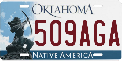 OK license plate 509AGA