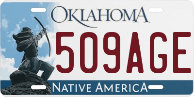 OK license plate 509AGE
