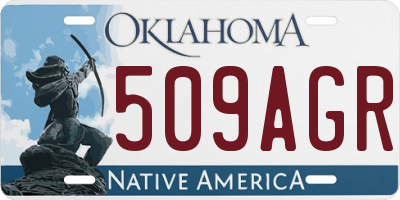 OK license plate 509AGR