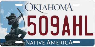 OK license plate 509AHL