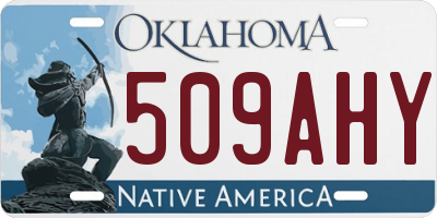 OK license plate 509AHY