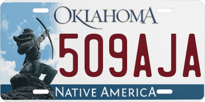 OK license plate 509AJA
