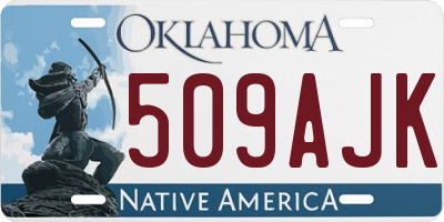 OK license plate 509AJK
