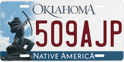 OK license plate 509AJP