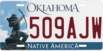 OK license plate 509AJW