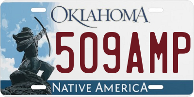 OK license plate 509AMP