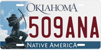 OK license plate 509ANA