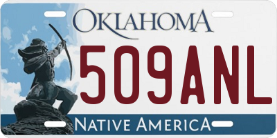 OK license plate 509ANL