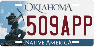 OK license plate 509APP