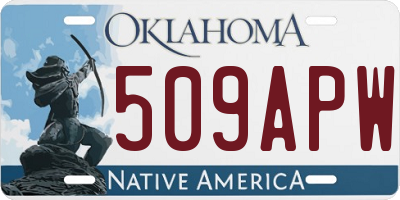 OK license plate 509APW