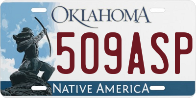 OK license plate 509ASP