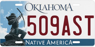 OK license plate 509AST